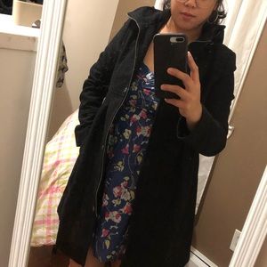 DKNY Wool Coat with Hoodie